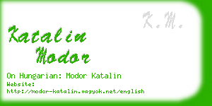 katalin modor business card